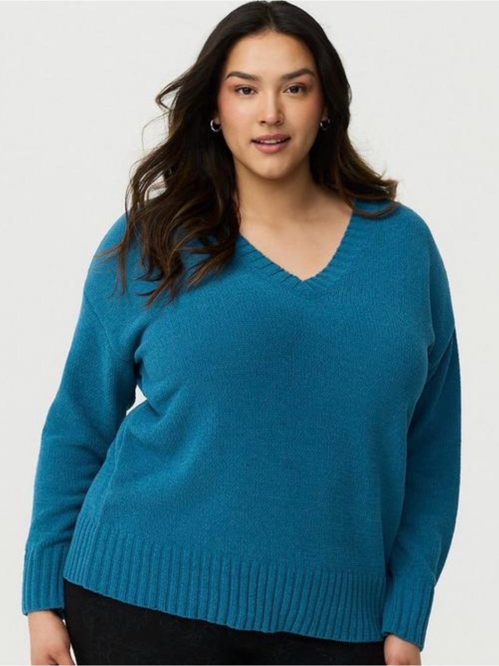 torrid Teal V-Neck Sweater